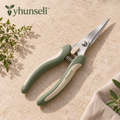 yhunseli™ Petalpoint Precision Garden Snips — Stainless Steel Flower Scissors for Deadheading, Herbs & Delicate Plant Trimming